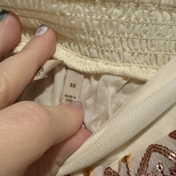 Soft Surroundings Inez Sequined Floral Maxi Skirt Plus Size 3X - Picture 7 of 9